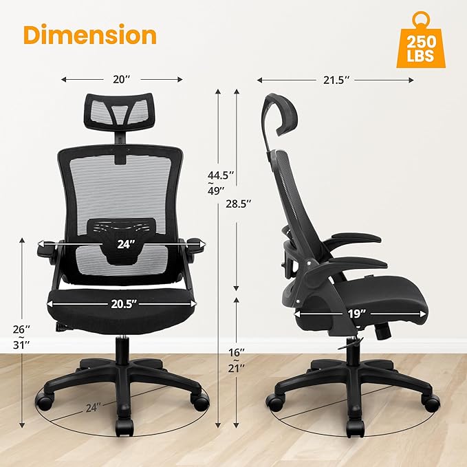 NEO CHAIR Ergonomic Office Desk Chair High Back Computer Gaming Mesh Chair - Image 2