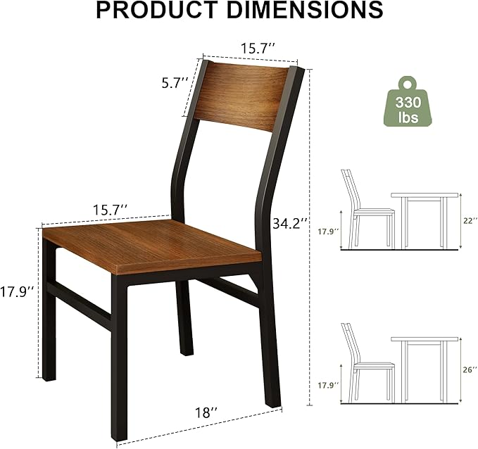 Feonase Dining Chairs Set of 6, Modern Kitchen Chairs - Image 2