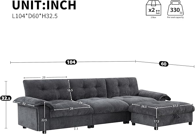 Mreax L-Shape Sectional Sofa - Image 2