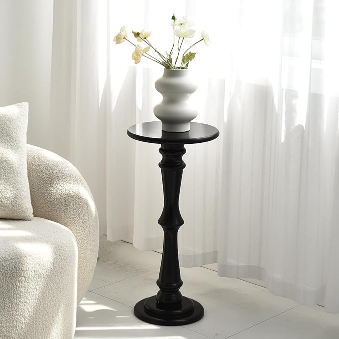 SwallowLiving Small Round Side Table, Tall End Tables Living Room, Narrow Night - Image 7