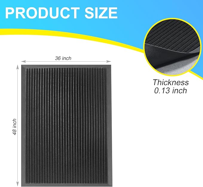 Vicwe Front Door Mat Indoor Outdoor Entrance, Low Profile, Easy Clean Entryway - Image 2