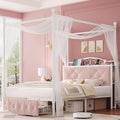 Queen Upholstered Canopy Bed Frame by KeyluvHome