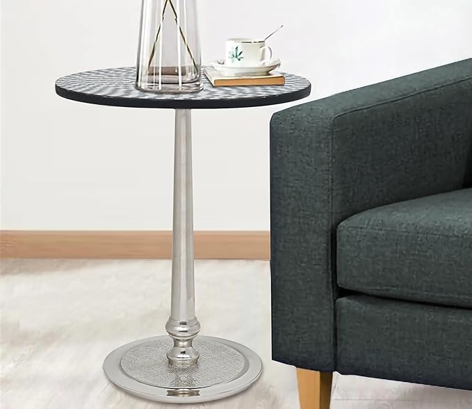 CLEENTABLE Mosaic Coffee Table Stylish Round End Table - Image 7