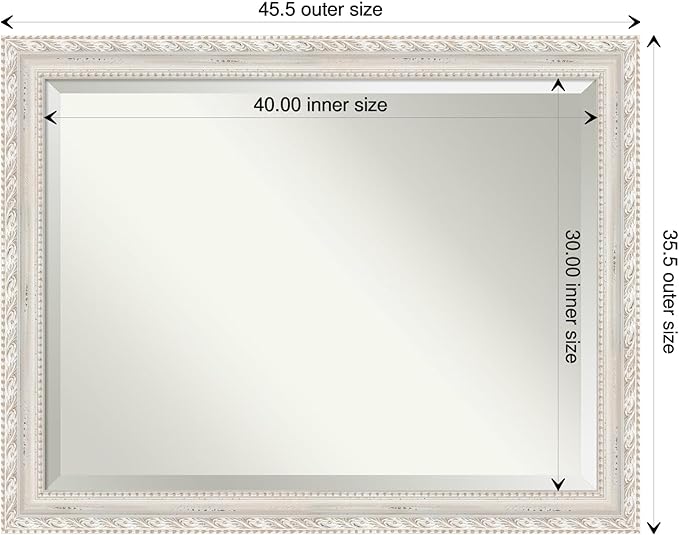 Amanti Art White Bathroom Mirror - Image 4