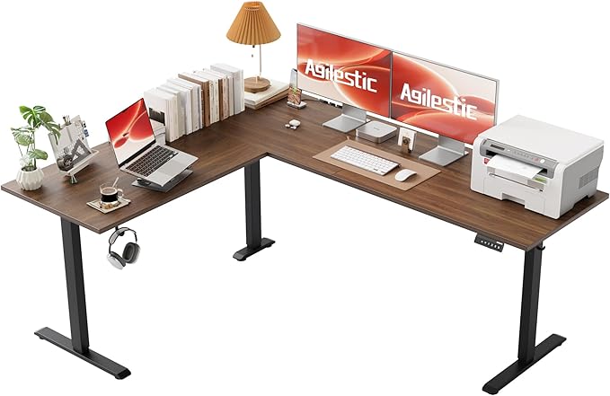 Agilestic L-Shaped Standing Desk Adjustable Height, Electric Corner Standing by Agilestic