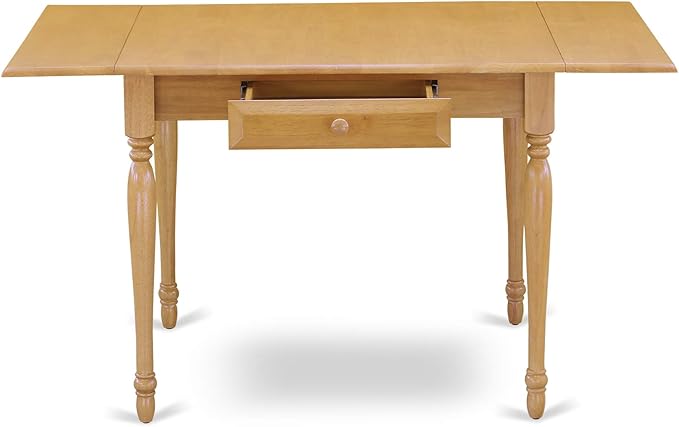 East West Furniture MZAN5-OAK-W 5 Piece Modern Dining Table Set Includes a - Image 6