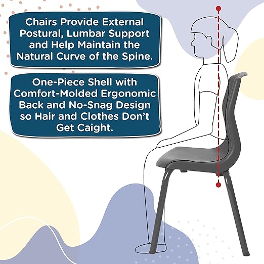 Children’s Factory, MyPosture Plus 10" H Chair, Kids Preschool, Daycare or - Image 9