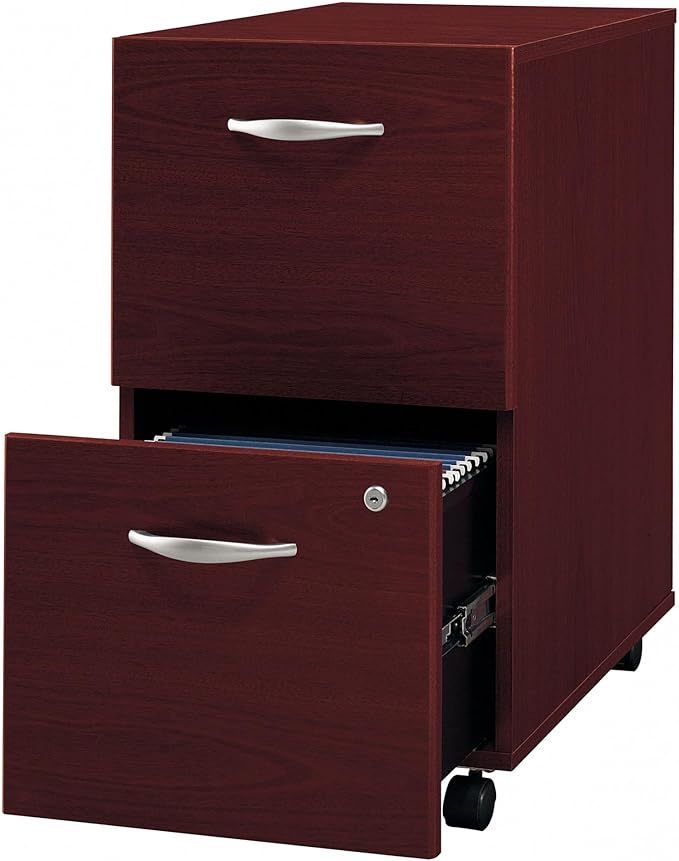 Bush Business Furniture Series C 2 Drawer Rolling File Cabinet in Mahogany - Image 6