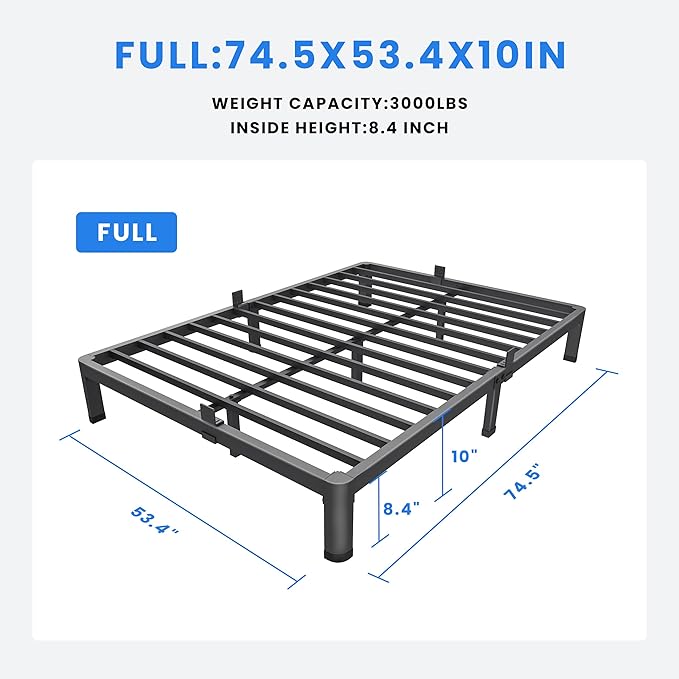 MAF 10 Inch Full Size Metal Platform Bed Frame - Image 2