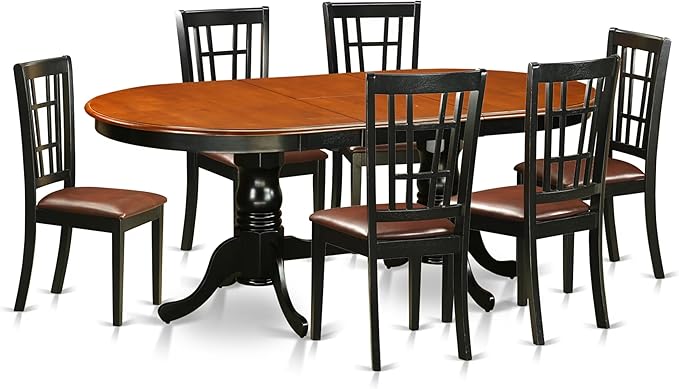 East West Furniture PLNI7-BCH-LC 7 Piece Modern Dining Table Set Consist of an by EastWestFurniture