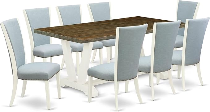 East West Furniture V077VE215-9 9 Piece Dining Room Furniture Set Includes a by EastWestFurniture