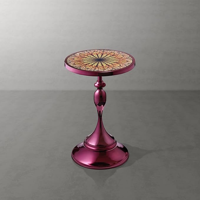 HOMES: Inside + Out Halric Modern 24" Tall Round End Table - Image 9