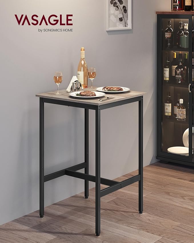 VASAGLE Bar Table, Small Kitchen Dining Table, High Top Pub Table, Height - Image 2