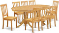 East West Furniture VAAN9-OAK-W 9 Piece Modern Dining Table Set Includes an by EastWestFurniture