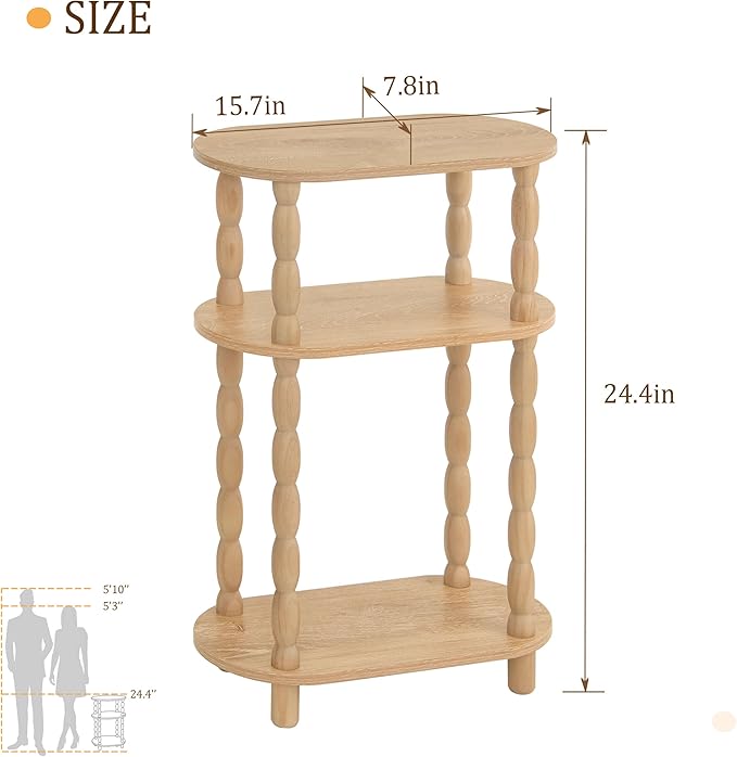MaxSmeo Narrow Side Table, Small End Table - Image 3