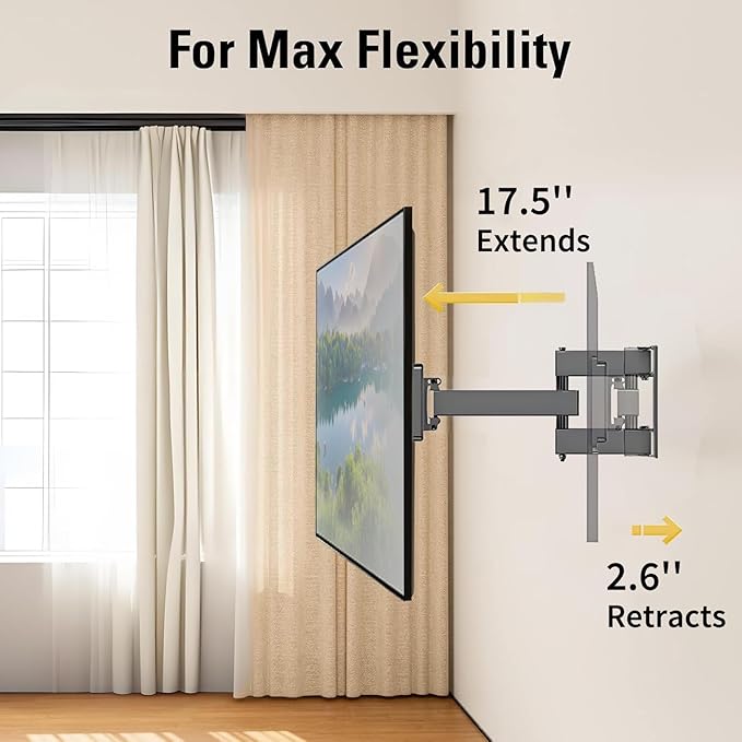 Full Motion TV Wall Mount for 37-80" TVs, Cold-Rolled Steel, VESA 200x200 to - Image 3
