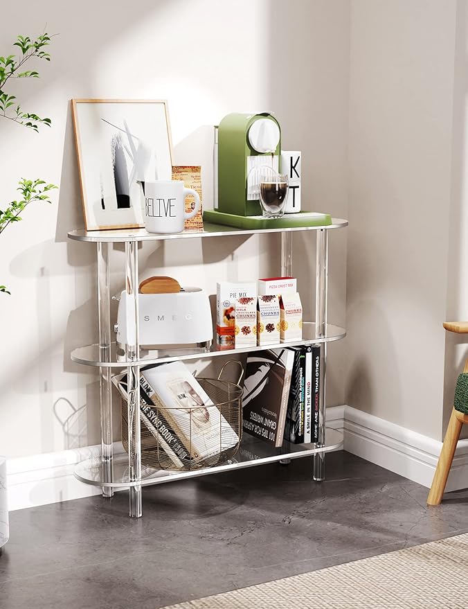 Clear Bookshelf, Acrylic Bookcase - Image 4