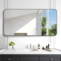 KOCUUY Black Bathroom Vanity Mirror, 24 x 48 inch Metal Frame Mirror by KOCUUY