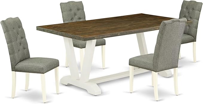 East West Furniture V077EL207-5 5 Piece Dinette Set by EastWestFurniture