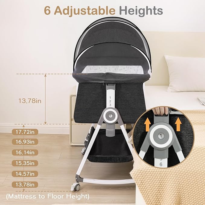Baby Bassinet, Bedside Bassinet - Image 4