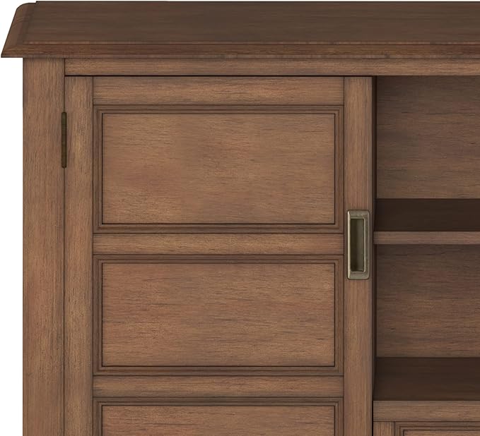 SIMPLIHOME Burlington SOLID WOOD 54 Inch Wide Transitional TV Media Stand in - Image 5