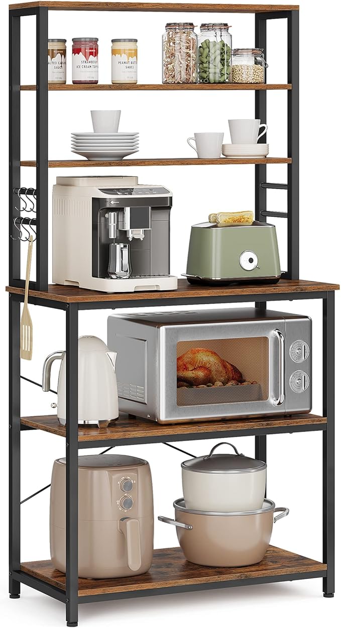 VASAGLE Coffee Bar, 31.5 Inches Baker's Rack by VASAGLEbySONGMICSHOME