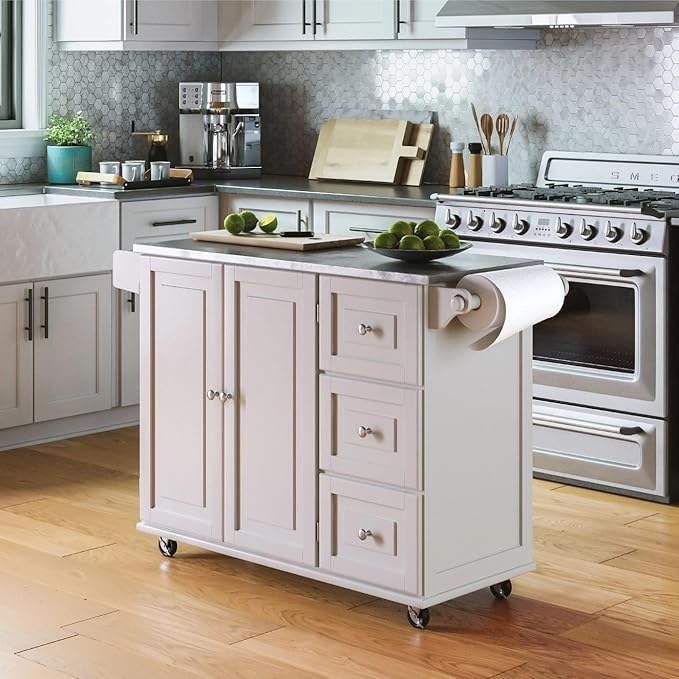 Homestyles Dolly Madison Rolling Mobile Kitchen Island - Image 2
