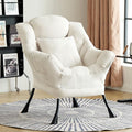 Lazy Chair with Pillow for Living Room, Modern Lounge Accent Chair with Armrests by HomeEastllyHome