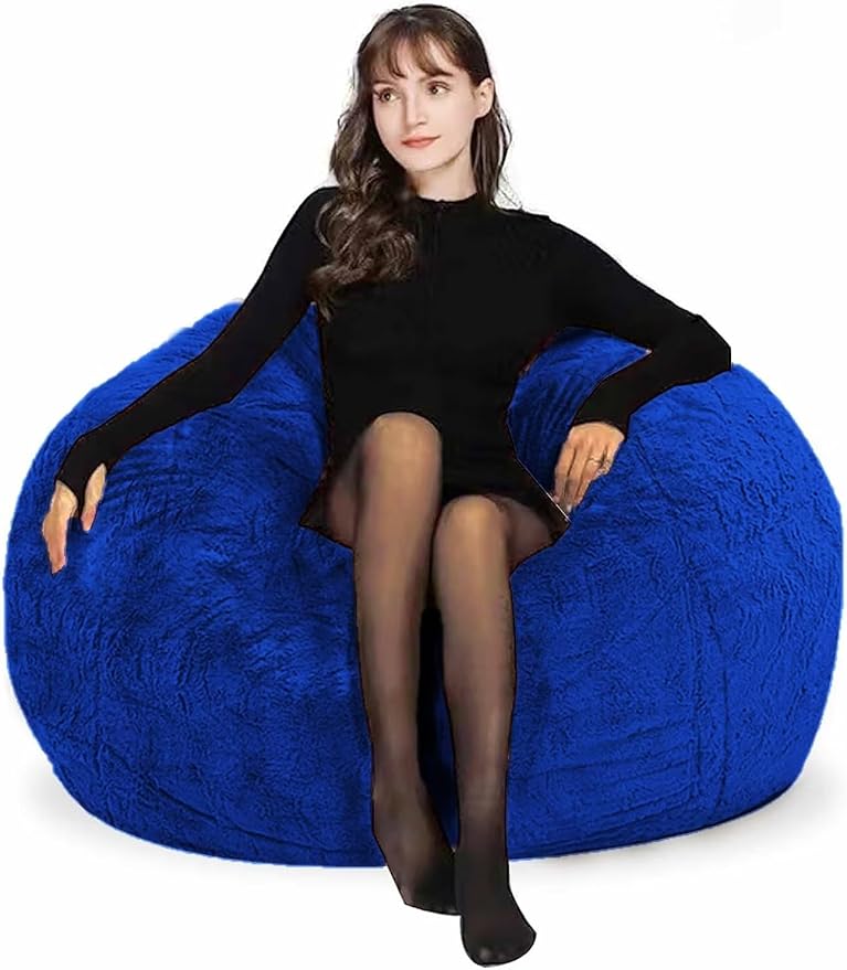 Bean Bag Chairs for Kids Comfy Fluffy Big Joe Bean Bag Chair Cover Without - Image 6