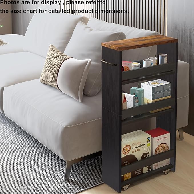 TEAMIX 4 Tier Slim Storage Cart - Image 7
