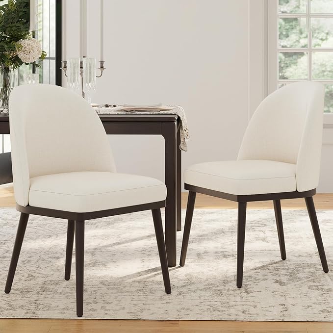 COLAMY Upholstered Dining Chairs Set of 2, Large Dining Room Kitchen Chairs - Image 6