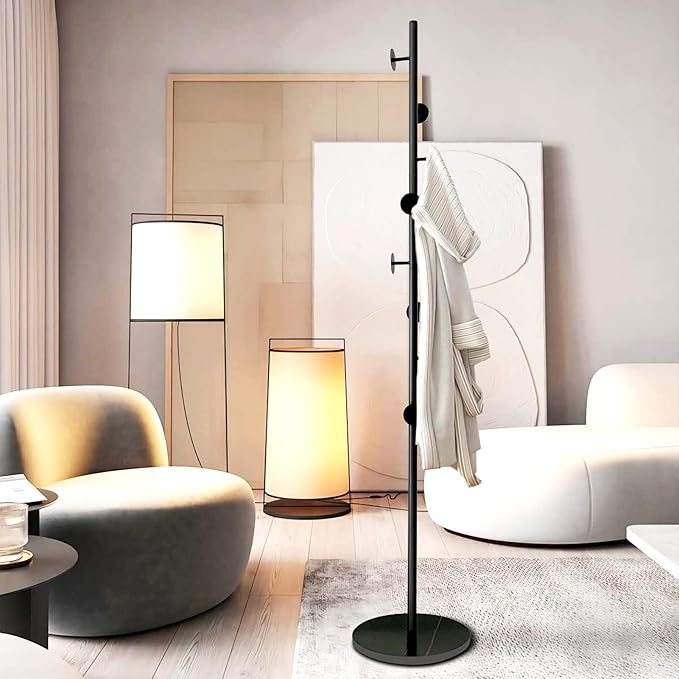 Coat Tree Freestanding, Metal Coat Rack Tree - Image 2