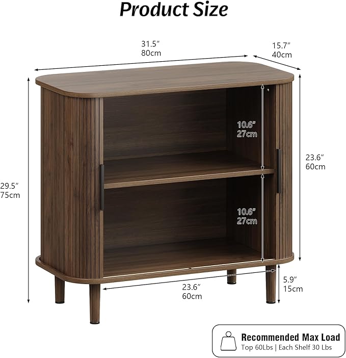 31.5" Sideboard Buffet Cabinet - Image 2