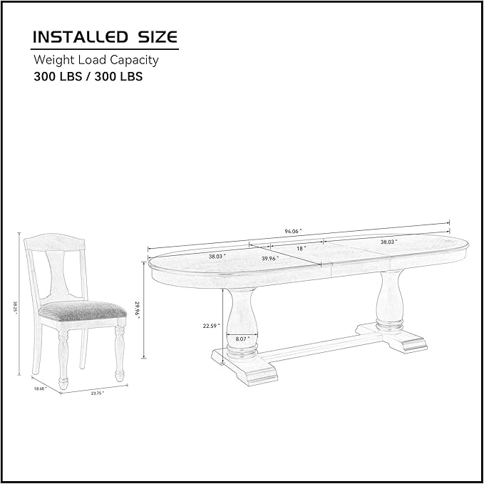KEIKI Retro 7-Piece Wooden Dining Table Set - Image 3