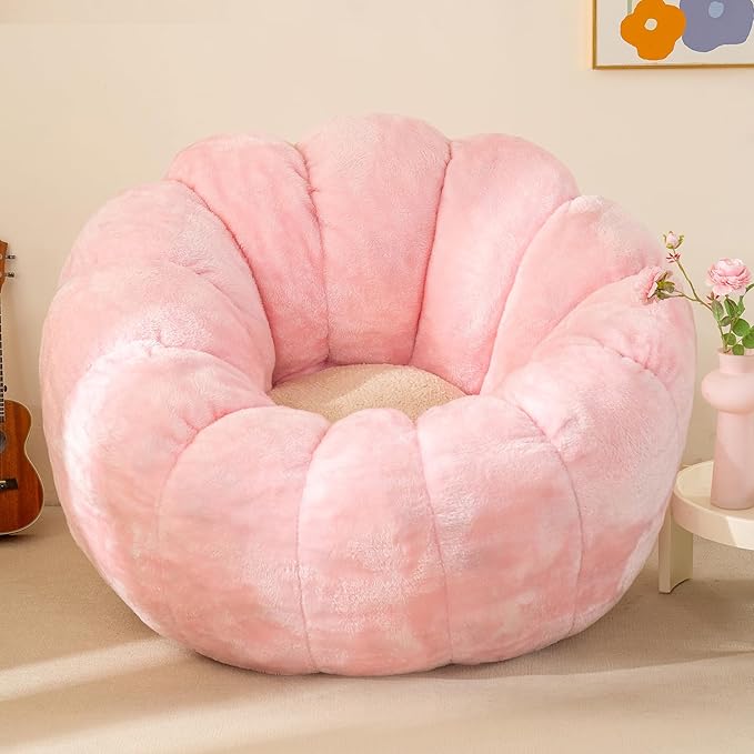 Pumpkin Bean Bag Sofa Chair for Adult, Beanbag Couch by IEVENW