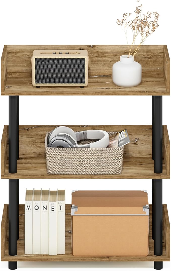 Furinno Turn-N-Tube 3-Tier Multipurposes Display Rack, Open Shelf Rack/Storage - Image 4