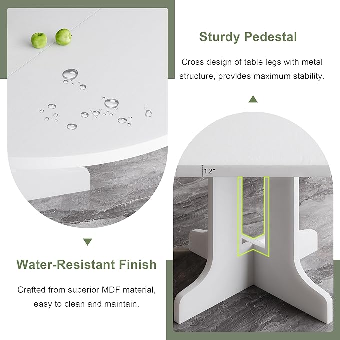 Feonase 59" Round Extendable Dining Room Table - Image 5