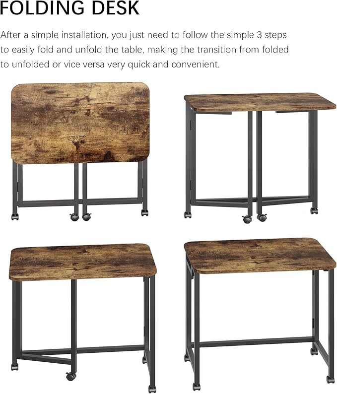 JSB Small Folding Computer Desk - Image 4