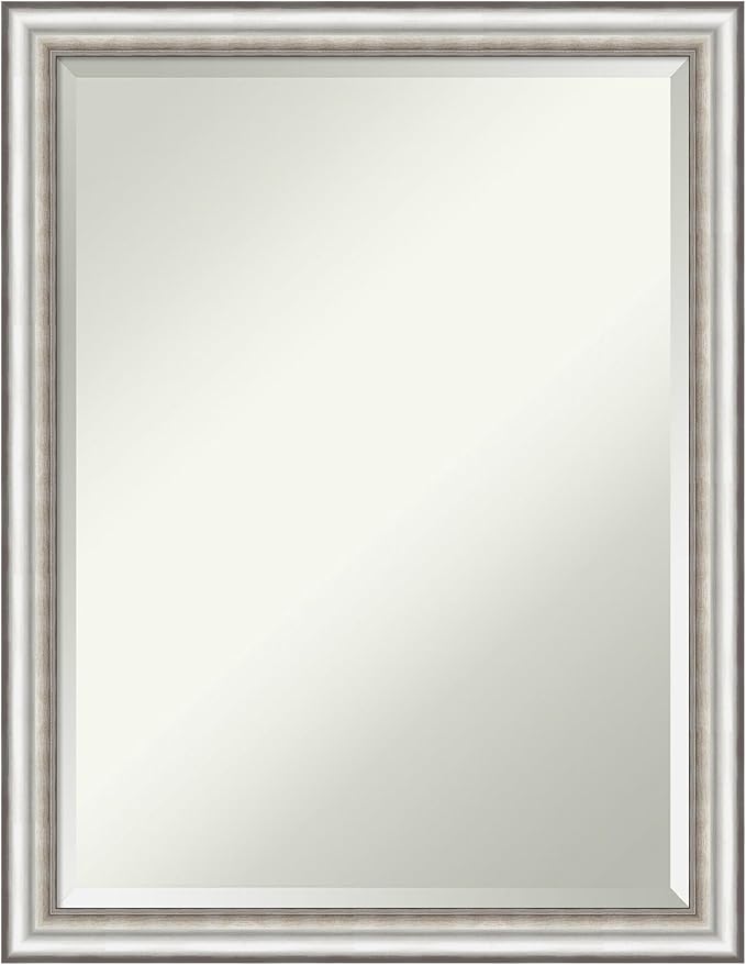 Amanti Art Silver Bathroom Mirror by AmantiArt