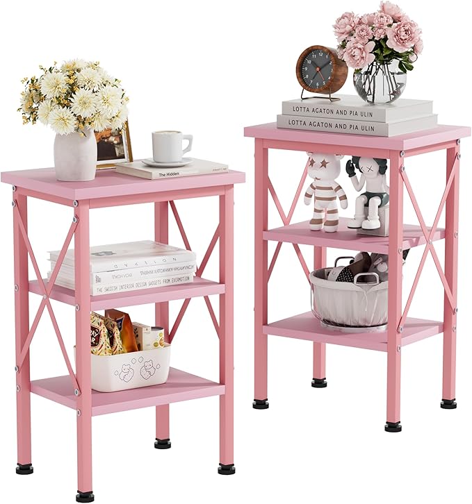 VECELO Modern Nightstands X-Design Side End Table Night Stand by VECELO