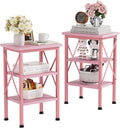 VECELO Modern Nightstands X-Design Side End Table Night Stand by VECELO