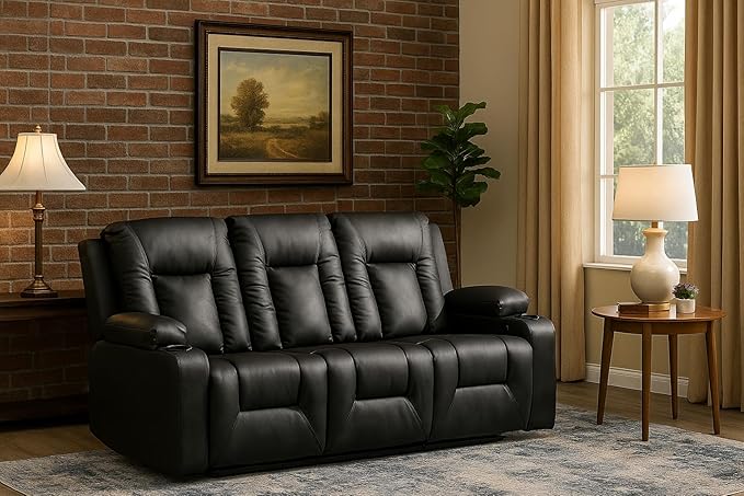 LUCKLIFE Leather Recliner Sofa Set - Image 2
