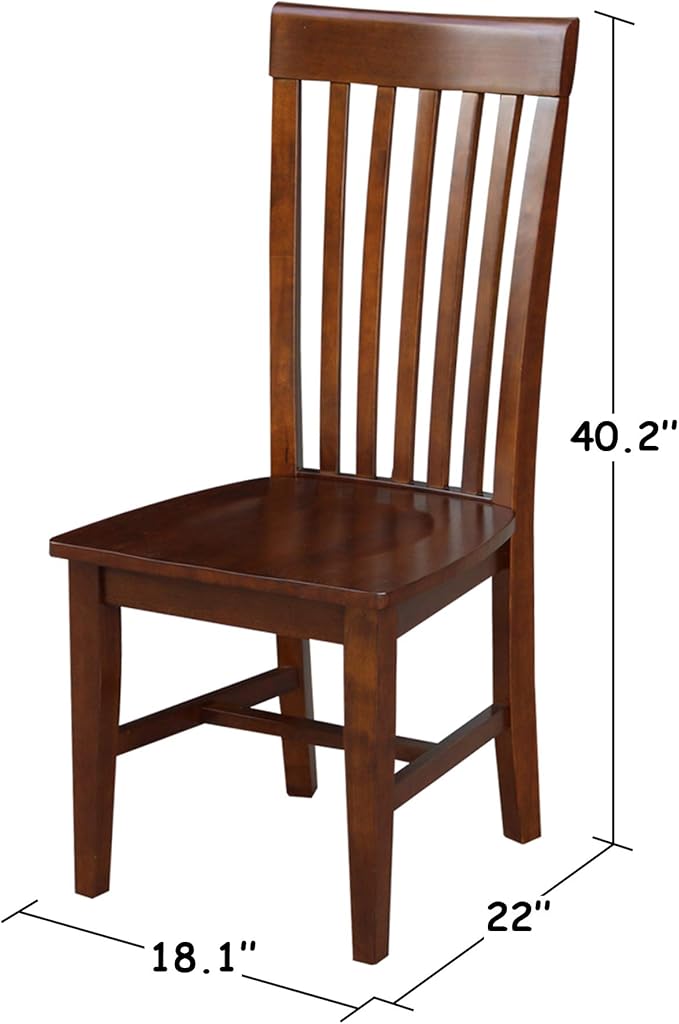 IC International Concepts, Set of Two Tall Mission Dining Chairs, 225lbs wt - Image 3