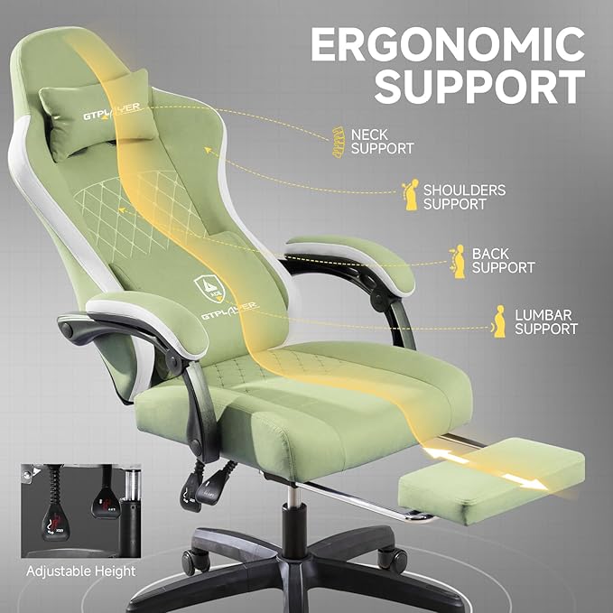 GTPLAYER Office Chair, Gaming Computer Desk Fabric Chair - Image 5