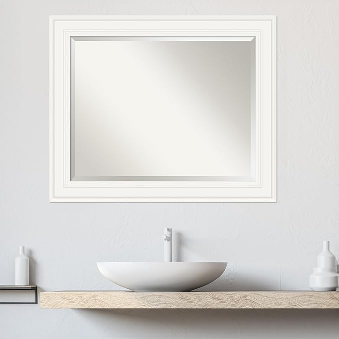 Amanti Art White Bathroom Mirror - Image 6