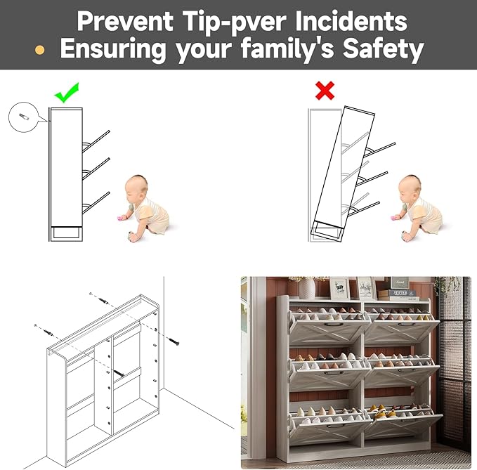 Maupvit Large Shoe Storage Cabinet - Image 7