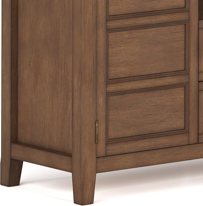 SIMPLIHOME Burlington SOLID WOOD 54 Inch Wide Transitional TV Media Stand in - Image 8