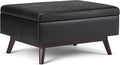 SIMPLIHOME Owen 34 inch Wide Mid Century Modern Rectangle Coffee Table Storage by SimpliHome