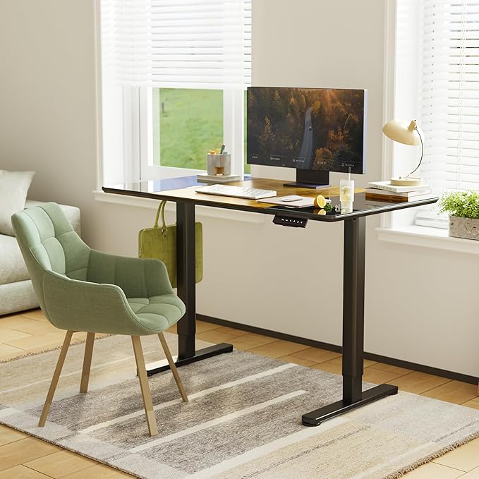 INNOVAR Glass Standing Desk, 48 x 24 Inches Height-Adjustable Desk, Tempered - Image 8