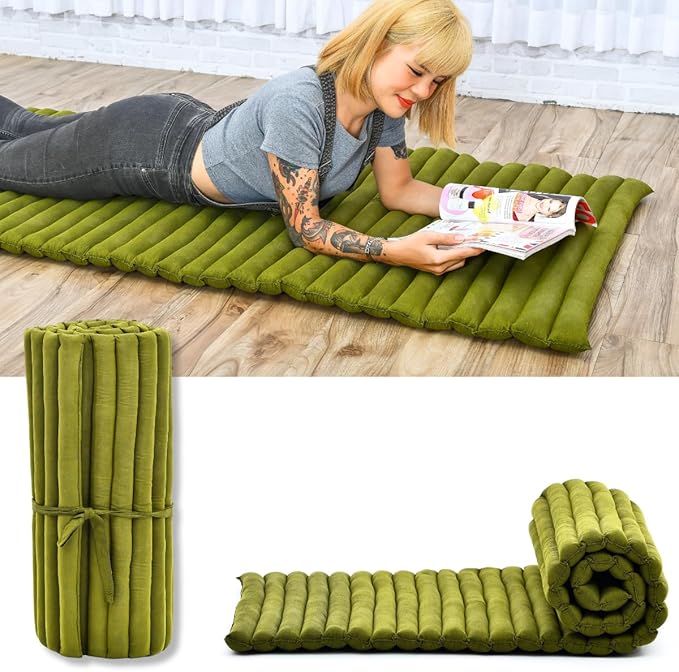 Leewadee - Foldable Floor Mattress - Japanese Roll Up Futon -Trifold Tatami by Leewadee